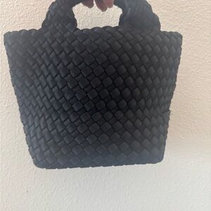 Naghedi Black Woven Satchel